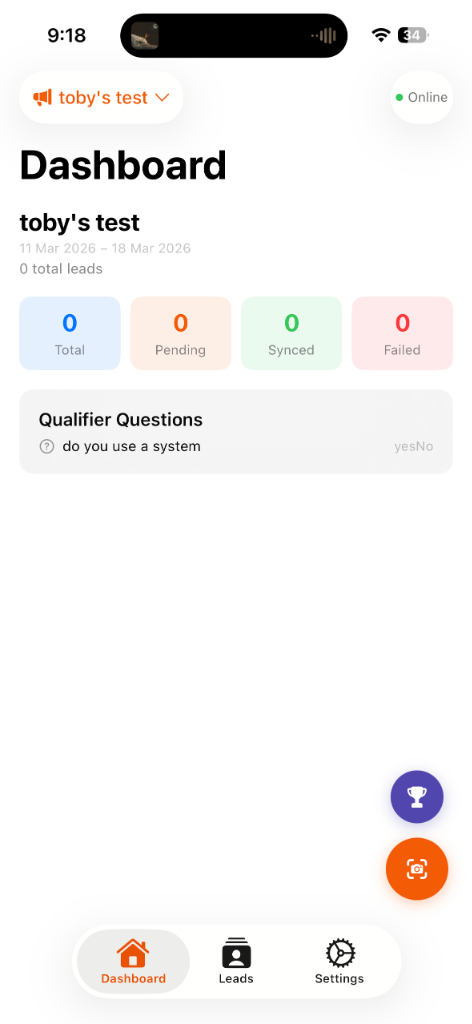 Event Capture Dashboard