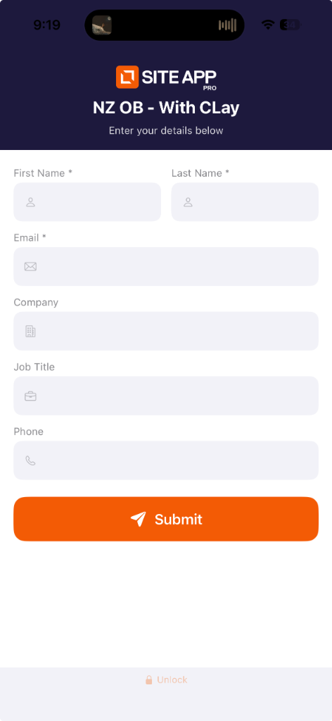 Event Capture Form